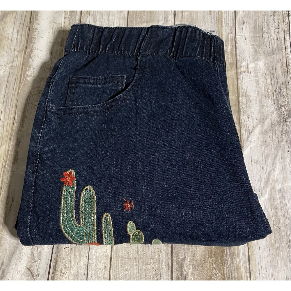 Lucky & Blessed‎ L&B Women's Flare Raw Hem Size Medium Jeans Dark Wash Cactus